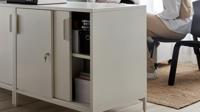 IKEA TROTTEN cabinet with sliding doors