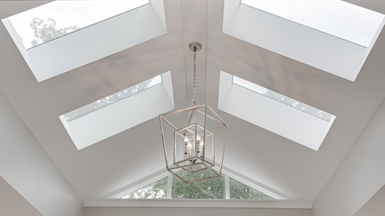 skylights on a vaulted ceiling