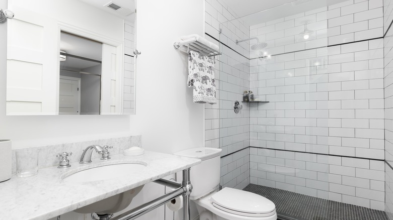 white subway tile