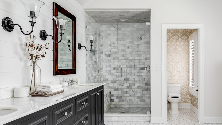 marble shower