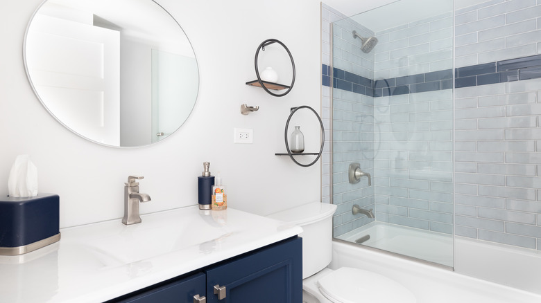 blue and white tiles