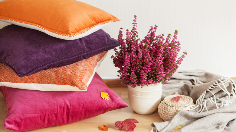 Autumn colored accent pillows