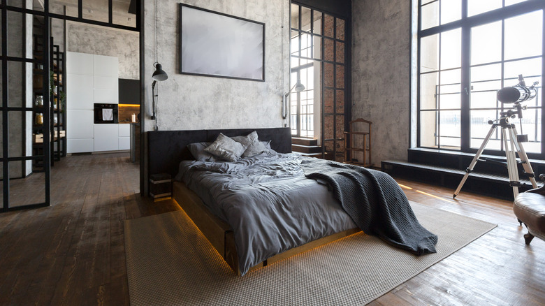 Industrial bedroom design