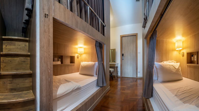 bunk beds with built-in lights 