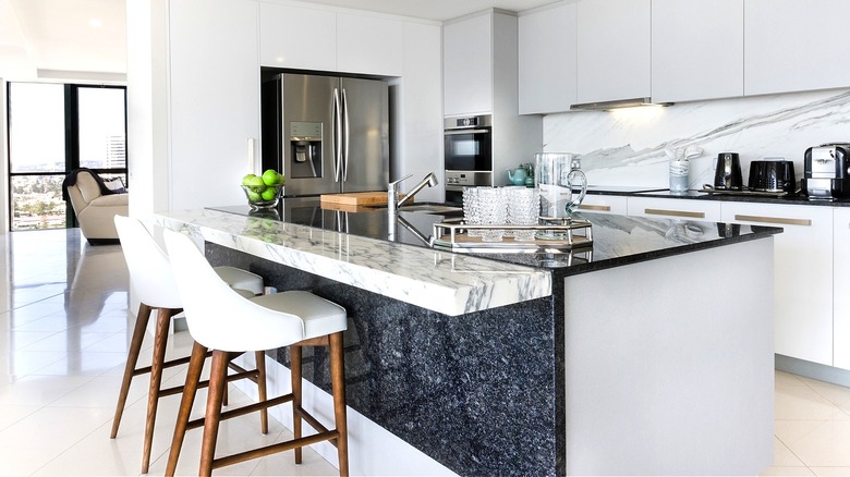 Black and white kitchen