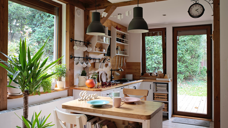 kitchen with a view