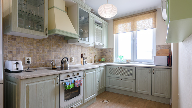 pale green kitchen