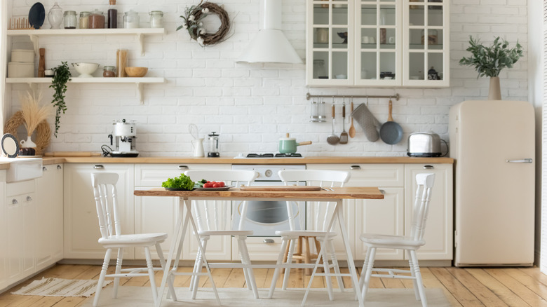 white rustic kitchen
