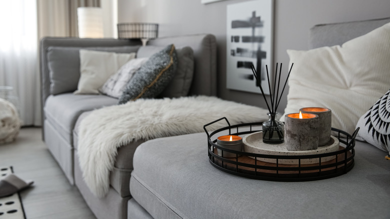 gray living room