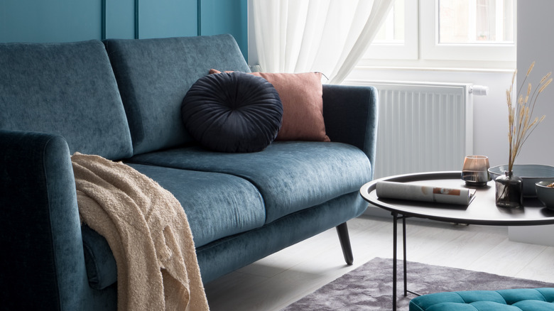teal living room