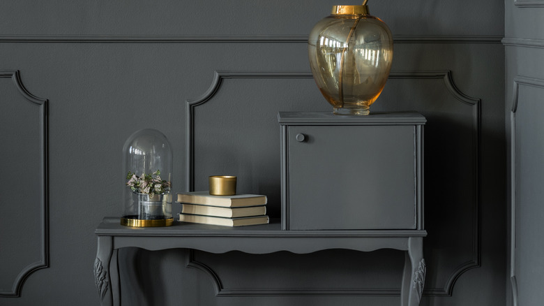 dark gray bedroom