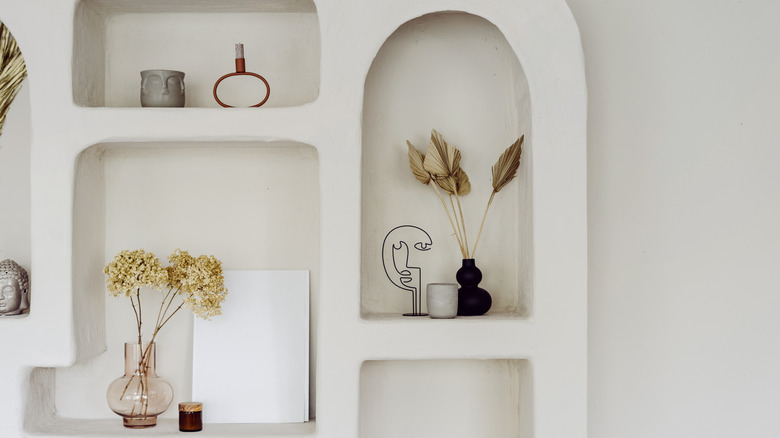 bookcase with an arch