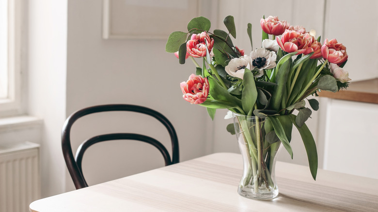 pink and white flowers