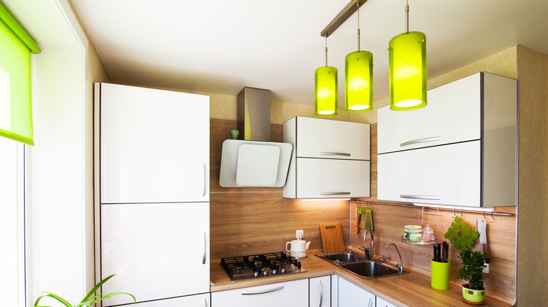 lime green kitchen pendant lights