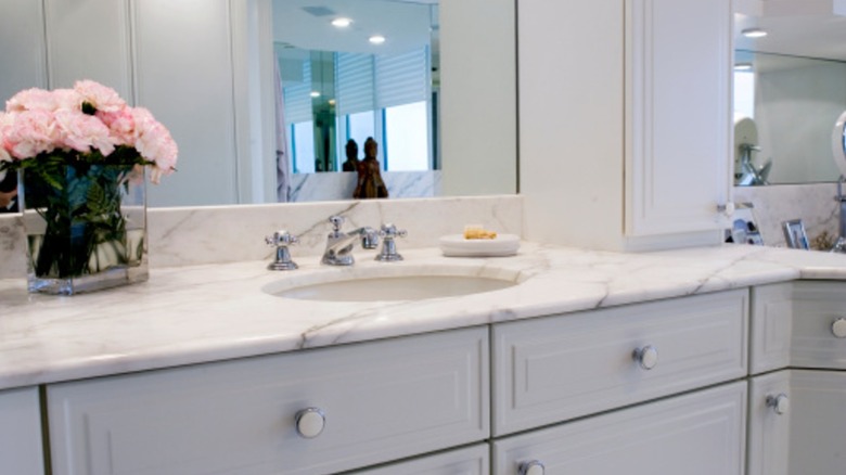 marble bathroom counter