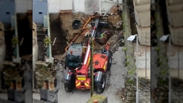 bomb removed from yard