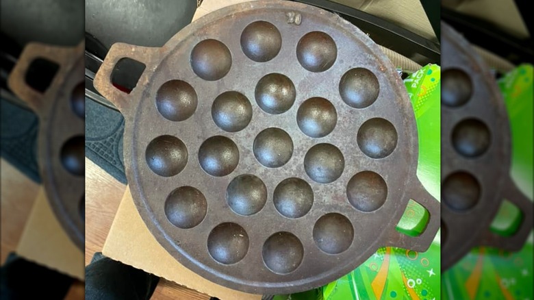 Poffertjes pan made of cast iron