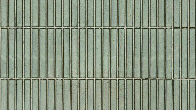 Green tile with green grout