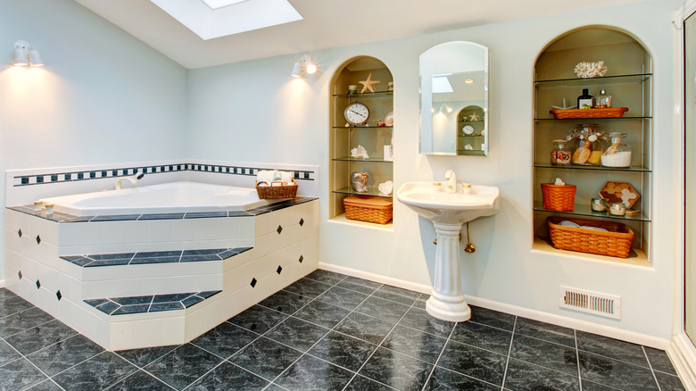 shelf cubbies with rounded edge