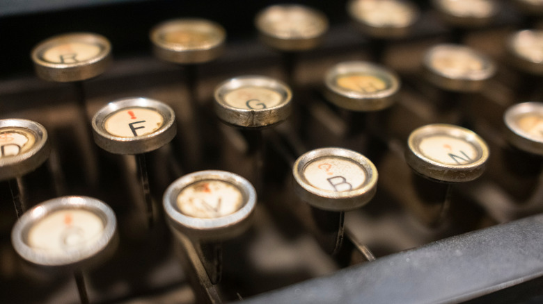 vintage typewriter keys