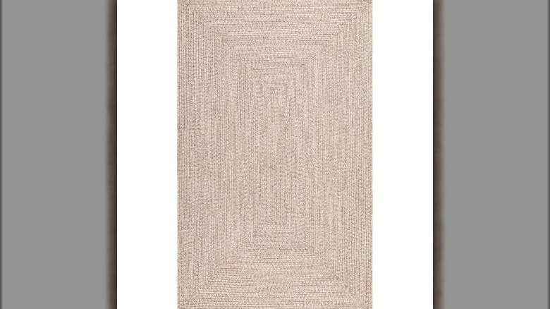 Braided tan area rug