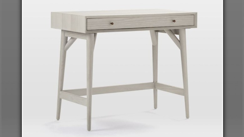 West Elm white mini desk