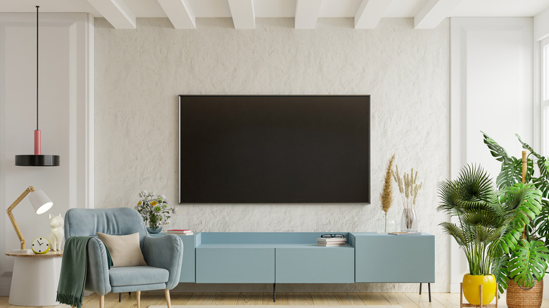 Living room with TV stand