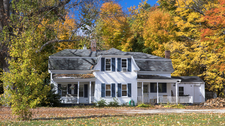 house in autumn