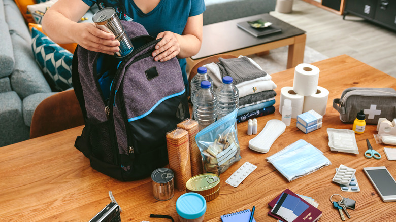 Household items on table