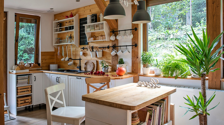 cozy and natural toned kitchen