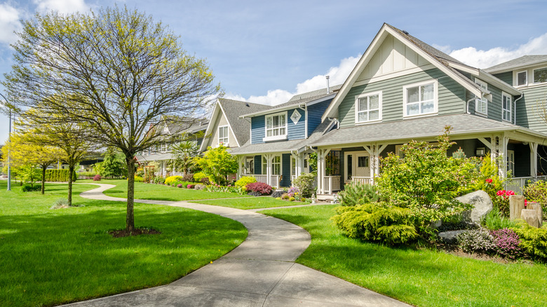 houses in the suburbs