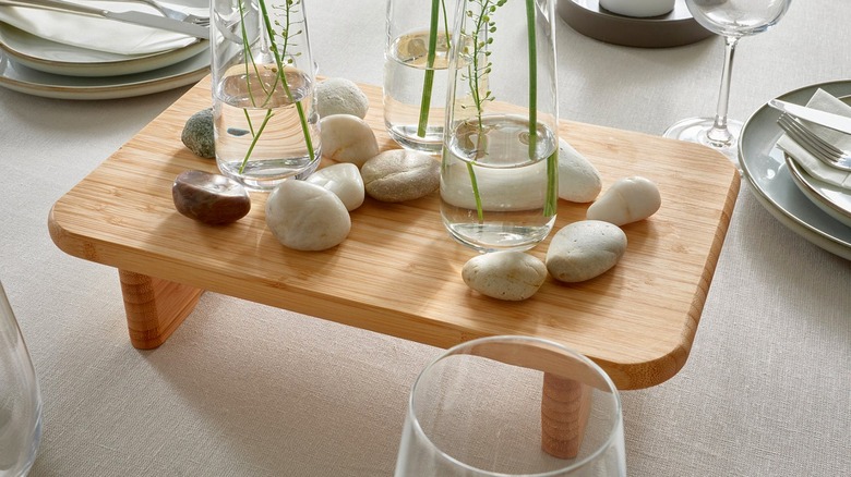 ikea stolhet chopping board with vases