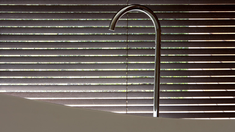 blinds in bathroom
