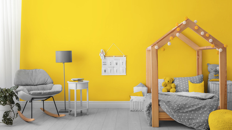 bright yellow room