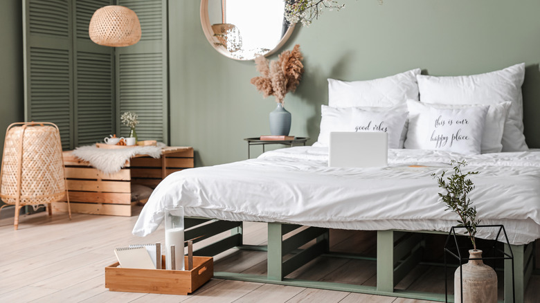 sage green bedroom