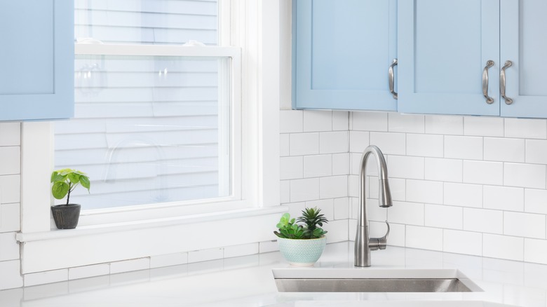 baby blue cabinets