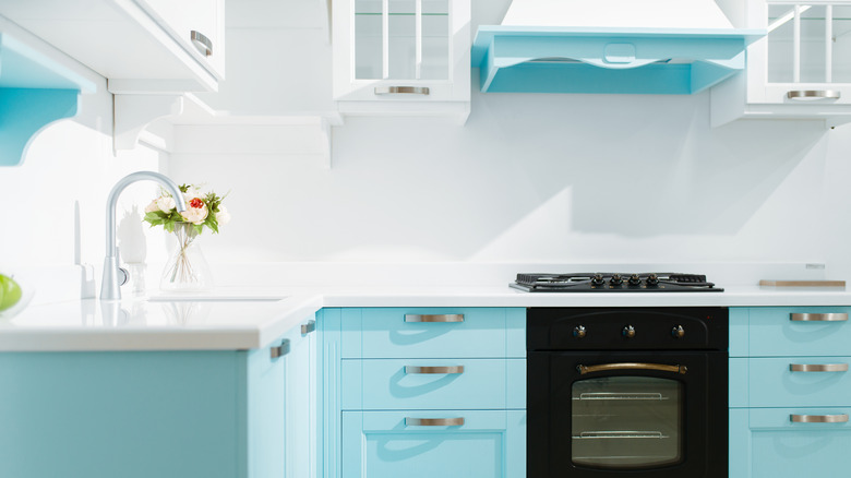 teal kitchen