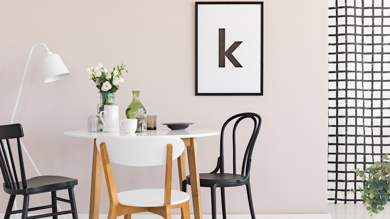 pale pink kitchen