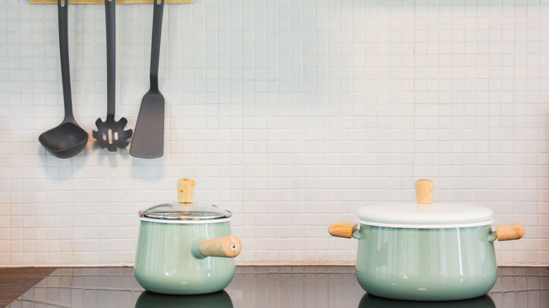 pastel pots and pans