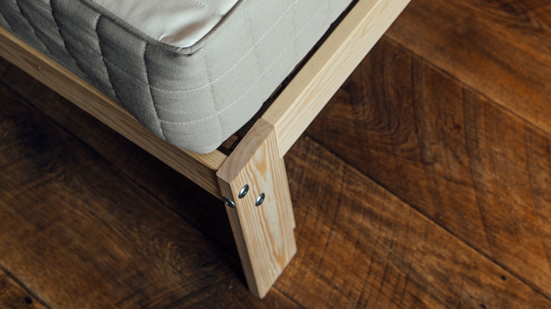 platform bed frame made of wood