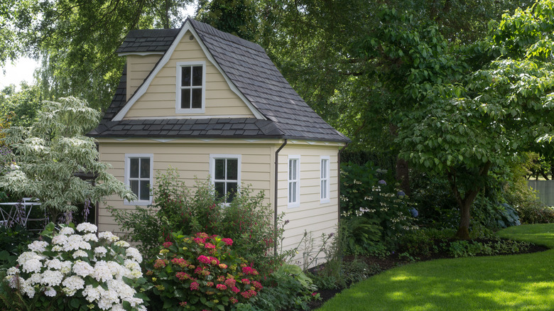 light yellow cottage