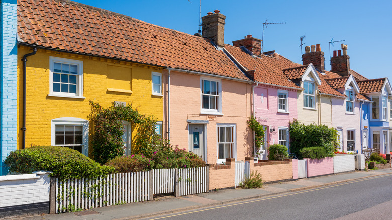 colorful English homes