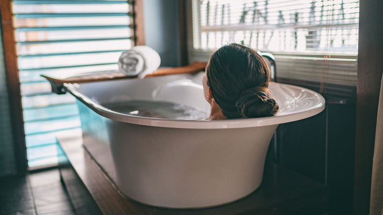 woman in bathtub