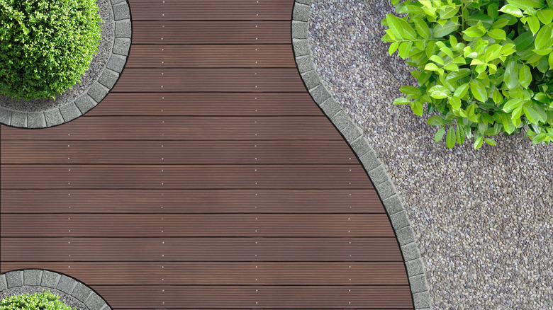 wood and stone pavers