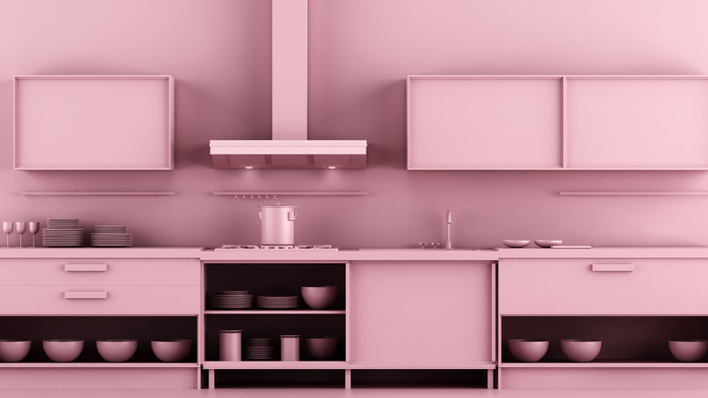 All pink kitchen