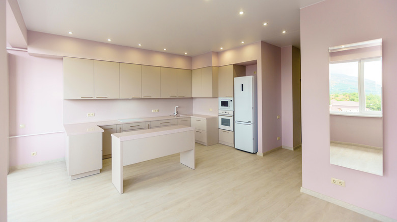 Ballet pink kitchen