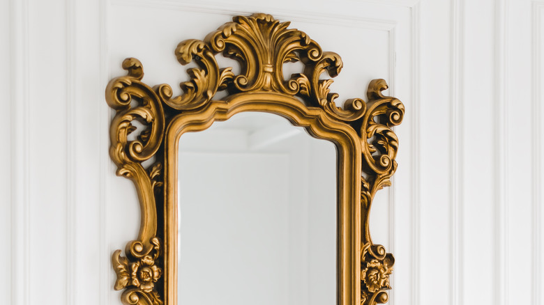 an ornate mirror 