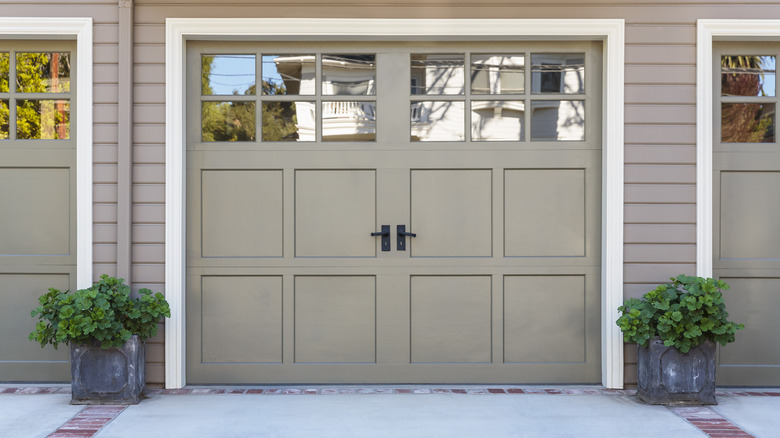 Exterior garage door