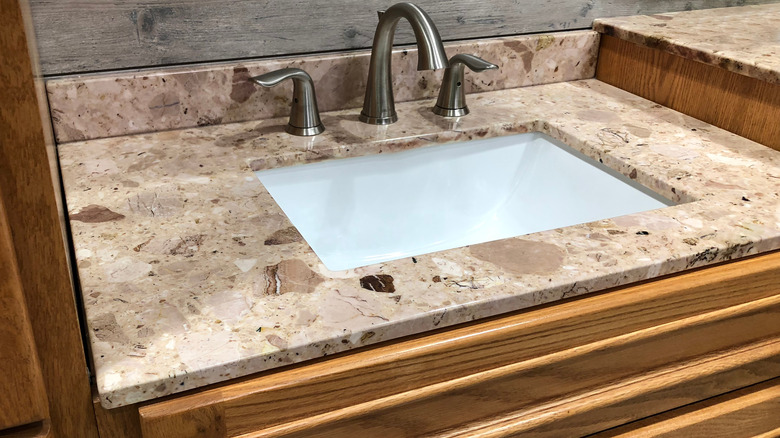 beige terrazzo with large stones