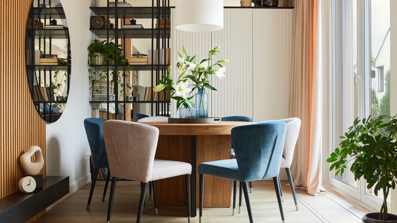 sophisticated dining area